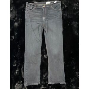 Wrangler Mens Straight Fit Dark Wash Denim Jeans Pants‎ Size 36x30